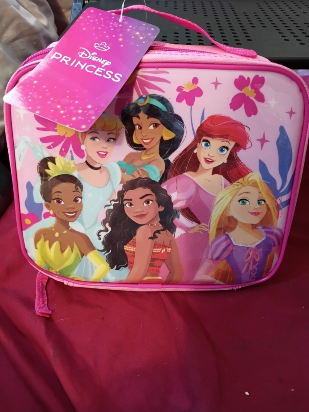 Disney Princess Pink Character Lunch Bag And Sandwich Holder